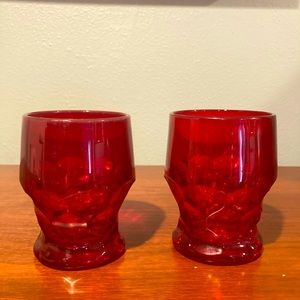 Vintage MCM Red Viking Tublers